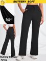 SHEIN Daily&Casual Women's Drawstring Waist Side Striped Joggers With Slanted Pockets