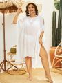 SHEIN Swim Vcay Plus Size Simple Beach Cover-Up Dress