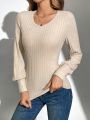 SHEIN Tall Solid Color Lantern Sleeve T-Shirt