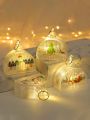 1pc Christmas Decorative Cross-border New Led Crystal Palace Light Window Decoration Christmas Tree Pendant Creative Prop