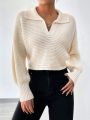 Polo-Neck Casual Versatile Sweater