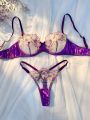 Women's Lace Splice Lingerie Set