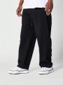 SUMWON Straight Fit Pinstripe Drawstring Trouser