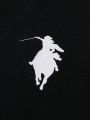 Men's Horse Rider Print Short Sleeve Polo Shirt