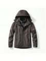 New Men's Three-in-one Waterproof Hardshell Jacket With Removable Liner, Perfect For Outdoor Sports