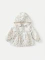 Young Girl Ditsy Floral Hooded Jacket