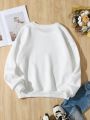 Women's Gesture & Heart Pattern Fleece Sweatshirt