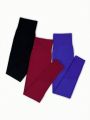 3pcs Wide Waistband Sports Leggings