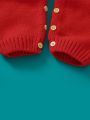 Baby Boys' Red Casual Christmas Style Sweater Romper