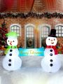 5.4 FT Inflatable Christmas Snowman with Multicolor LED Lights, Blow Ups Christmas Snowman Yard Decorations, LEDs Lighted Décor for Christmas Party Indoor Garden Lawn Patio