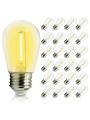 DAYBETTER 24 Pack S14 LED Bulbs for Outdoor String Lights, Shatterproof 1W S14 Replacement Bulbs for String Lights, Waterproof Edison LED Light Bulbs, E26 Medium Base, 2700K Warm White, Non-Dimmable