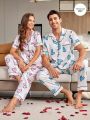 Women's Satin Digital Printed Pajama Set