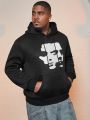 Manfinity LEGND Men Plus Figure Graphic Drawstring Hoodie