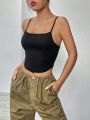 Women's Solid Color Slim Fit Basic Camisole Top For Daily Wear