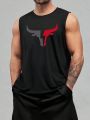 Manfinity Plus Size Men'S Bull Head Print Tank Top With Round Neckline