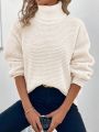 Women'S Solid Color Turtleneck Sweater