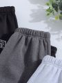 Teen Girl 3pcs Letter Graphic Thermal Sweatpants