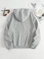 Women's Hooded Heart Printed Fleece Sweatshirt