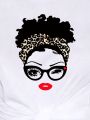 Plus Size Women's Character Print Short-sleeved T-shirt