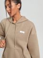 Rakerstudio Women's Letter Printed Hooded Sweatshirt With Drawstring