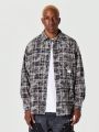 SUMWON Oversized Fit Checked Shirt With Back Print