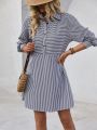 Striped Shirt Dress