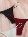 4pack Solid Thong Set