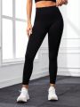 SHEIN Yoga Basic Wide Waistband Sport Leggings