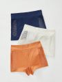 3pcs Solid Hollow Out Boyshorts