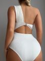 SHEIN Swim Chicsea Solid Color One-Piece Swimsuit