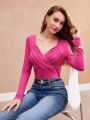 MOTF PREMIUM SWEETHEART NECK FOLD PLEATED BUST TEE