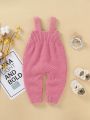 Baby Girls' Sweater Overalls Romper