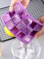 1pc Random Color Ice Cube Mold, 15 Grid Ice Tray For Kitchen