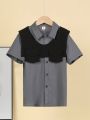 Tween Boys' 2 In 1 Short Sleeve Shirt And Shorts Set