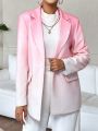 SHEIN Privé Ombre Single Button Blazer