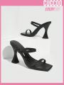 Cuccoo Everyday Collection Square Toe High-heeled Sandals