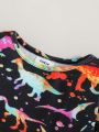 SHEIN Baby Boy Dinosaur Print PJ Set