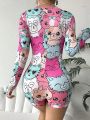 Women'S Cartoon Animal Printed Pajamas