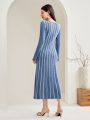 SHEIN Mulvari Women's Striped Sweater Dress