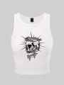 SHEIN Coolane Skeleton Print Tank Top