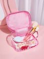 SHEIN X Cardcaptor Sakura Pink Transparent Makeup Bag