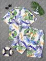 Boys' Casual Short Sleeve Shirt And Shorts Set