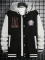 Men's Casual Sporty Style Letter A Baseball Jacket