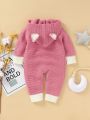 Baby Girls' Hooded Sweater Jumpsuit