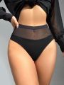 Contrast Mesh Panty