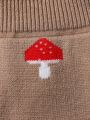 New Autumn And Winter Baby Girls Mushroom Pattern Suspender Sweater Climbing Clothes