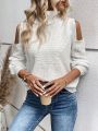 Turtleneck Cold Shoulder Sweater