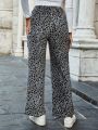 SHEIN Essnce Women's All-over Printed Elastic Waist Trousers