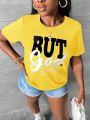 SHEIN Slayr Slogan Graphic Tee