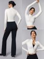 GLOWMODE FeatherFit™ Mock Neck Slimfit Crop Jacket